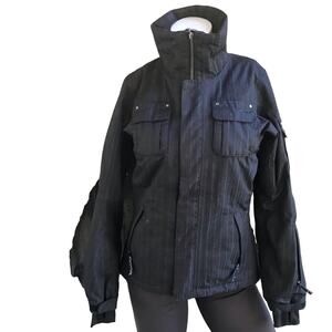 North Face Full Zip Black Winter Quilted Lined Jacket Women's Size Small